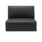 Lorell Sofa, Single Seat, Polyurethane, 25-1/2"x25-1/2"x19-5/8", BK (LLR86929) Product Image 