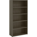 Lorell Prominence 2.0 Bookcase - 69" Height x 34" Width x 12" Depth, x 1" Thickness Top - 5 Shelve(s) - 4 Adjustable Shelf(ves) - Material: Particleboard - Finish: Gray Elm Product Image 
