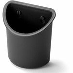 Lorell Recycled Mounting Pencil Cup - Plastic - Black Product Image 