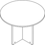 Lorell Prominence Round Laminate Conference Table (LLRPT42RMY) View Product Image