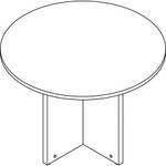 Lorell Prominence Round Laminate Conference Table (LLRPT42RMY) View Product Image