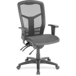 Lorell Mesh Swivel Exec Chair, 28-1/2"x28-1/2"x45", Black (LLR86905) View Product Image