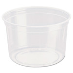 Bare Eco-Forward Rpet Deli Containers, 16 Oz, 4.6" Diameter X 3"h, Clear, 500/carton (SCCDM16R) View Product Image