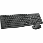 Logitech Wireless Keyboard and Mouse - USB Wireless RF - English - Black - USB Wireless RF - Optical Product Image 