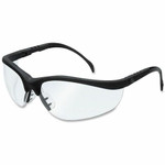 MCR Safety Klondike Safety Glasses - Ultraviolet Protection - Clear Lens - Matte Black Frame - Lightweight Product Image 