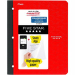 Five Star 11" 1-subject Wireless Notebook - 80 Sheets - Sewn - College Ruled Front Ruling - 3 Hole(s) - 9 1/8" x 11" Sheet Size Product Image 
