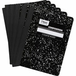 Mead Composition Book - Sewn - 7 1/2" x 9 3/4" Sheet Size - White Paper - Black Marble Cover - (MEA09932CT) Product Image 