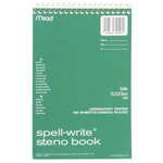 Mead Steno Book, Gregg Ruled, 6"x9", 80Sh, Green Paper (MEA43080) View Product Image