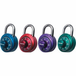 Master Lock Assorted Numeric Combination Locks - 3 Digit - 0.28" Shackle Diameter - Cut Resistant - Stainless Steel - Assorted Product Image 
