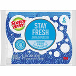 Scotch-Brite Scrub Dots Non-Scratch Sponge - 4.8" Height x 6.5" Width x 2.5" Depth - 6/Pack - 4 / Carton Product Image 