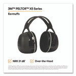 3M PELTOR X Series Earmuffs, Model X5A, 31 dB NRR, Black View Product Image