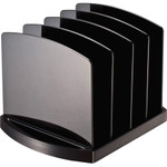 Officemate 2200 Series Standard File Sorter - 4 Compartment(s) - 6.80" Height x 9.38" Width x 8" Depth - Desktop - Non-skid Base - Black Product Image 