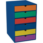 Classroom Keepers 6-Shelf Organizer - 6 Shelf(ves) - 17.75" Height x 13.50" Width x 12" Depth - 70% Recycled - Blue Product Image 
