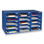 Pacon Classroom Keepers Corrugated Mailbox, 31.5 x 12.88 x 16.38, Blue (PAC001308) View Product Image