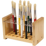 Pacon Brush Holder, Wood, 5"x8-1/4" Brown/Clear (PAC5148) View Product Image