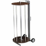 Pacon Rotary Art Roll Rack - 48" Roll Width Supported - Rotary, Mobile Unit, Powder Coated - Gray - Rubber Product Image 