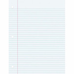 Pacon College Ruled Filler Paper - 100 Sheets - College Ruled Front Ruling - 0.28" Ruled - Red Margin - 3 Hole(s) Product Image 