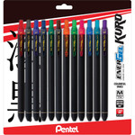 EnerGel Kuro Liquid Gel Retractable Pens - 0.7 mm Pen Point - Retractable - Assorted Ink - Liquid Gel Ink - Rubberized Barrel Product Image 
