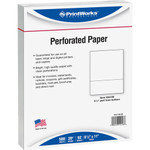 Printworks Pre-Perforated Paper for Invoices, Statements, Gift Certificates & More - Letter - 8 1/2" x 11" - 20 lb Basis Weight - Sustainable Forestry Initiative (SFI) - Perforated - (PRB04128) Product Image 