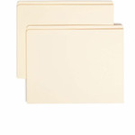 Smead Straight Tab Cut Letter Recycled Top Tab File Folder - 8 1/2" x 11" - Internal Pocket(s) - 11 pt. - 2 Plys - Manila Product Image 