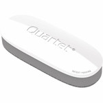 Quartet Dry-Erase Board Eraser - 2" Width x 5" Length - Streak-free, Comfortable Grip, Dustless, Stain Resistant - White, Silver - Foam, Felt Product Image 