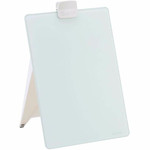 Quartet Glass Dry-Erase Desktop Easel - 9" (0.8 ft) Width x 11" (0.9 ft) Height - White Glass Surface - Rectangle - Horizontal/Vertical - Magnetic Product Image 