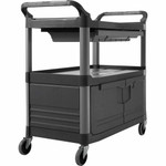 Rubbermaid Commercial Instrument Cart - 3 Shelf - 300 lb Load Capacity - 4" Caster Size - 40.60" Width x 20" Depth x 37.75" Height - Gray Product Image 