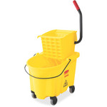 Rubbermaid Commercial Wave Brake Side Press Mop Bucket (RCP7480YEL) View Product Image