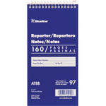 Blueline Reporter Notebook - 160 Sheets - Spiral - 4" x 8" Sheet Size - White Cover Product Image 