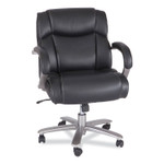 Safco Lineage Big&Tall Mid Back Task Chair 24.5" Back, Max 350lb, 19.5" to 23.25" High Black Seat,Chrome,Ships in 1-3 Business Days (SAF3504BL) View Product Image