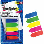 Redi-Tag Plain Write-on Arrow Flags in Holder - 25 x Neon Blue, 25 x Lime, 25 x Lemon, 25 x Pink, 25 x Tangerine - 29/64" Flag/Note Width x 1 3/4" Flag/Note Length - Arrow - Assorted - Removable, See-through, Self-adhesive Product Image 