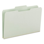 Smead Expanding Recycled Heavy Pressboard Folders, 1/3-Cut Tabs: Assorted, Legal Size, 1" Expansion, Gray-Green, 25/Box (SMD18230) View Product Image