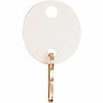 Sparco Oval Key Tags - 0.75" Length x 1.10" Width - Oval - Hook Fastener - Plastic - White Product Image 