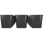 Sparco Rectangular Wastebasket - 7 gal Capacity - Rectangular - 15" Height x 14.5" Width x 10.5" Depth - Polyethylene - Black - (SPR02160CT) Product Image 
