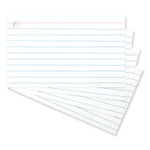 Universal Ring Index Cards, Ruled, 3 x 5, White, 100/Pack (UNV47300) View Product Image