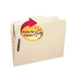 Smead Poly Top Tab Fastener Folders, 0.75" Expansion, 2 Fasteners, Letter Size, Manila Exterior, 24/Box View Product Image