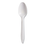 SOLO Regal Mediumweight Cutlery, Full-Size, Teaspoon, White, 1000/Carton (SCCS6SW) View Product Image