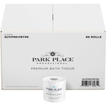 Park Place Double-ply Premium Bath Tissue Rolls - 2 Ply - 420 Sheets/Roll - Embossed Pattern - White Product Image 