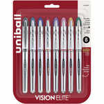 uniball™ Vision Elite Rollerball Pen - 0.8 mm Bold Pen Point - Refillable - Retractable - Assorted Ink - Gel-based Product Image 