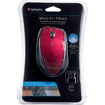 Verbatim Wireless Notebook Multi-Trac Blue LED Mouse - Red (VER97995) View Product Image