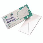 Quality Park White Wove Business Envelope Convenience Packs, #10, Bankers Flap, Gummed Closure, 4.13 x 9.5, White, 50/Box View Product Image