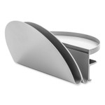 deflecto Standing Desk File Organizer, 2 Sections, Letter Size, 12 x 9.69 x 7.11, Gray View Product Image