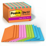 Post-it Super Sticky Notes - Energy Boost Color Collection - 4" Flag/Note Width x 6" Flag/Note Length - Rectangle - 45 Sheets per Pad - Vital Orange, Tropical Pink, Blue Paradise, Limeade Product Image 