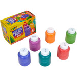 Crayola Paint, Washable, w/Resealable Caps, 6 Colors, 6/PK (CYO542403) View Product Image