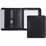Samsill Letter Pad Folio - 8 1/2" x 11" - 3 Fastener(s) - 1" for Folder - 2 Exterior, Internal Pocket(s) - Vinyl, Metal Product Image 