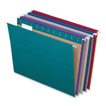 Pendaflex Recycled Hanging File Folders, Letter Size, 1/5-Cut Tabs, Assorted Colors, 25/Box (PFX81667) View Product Image