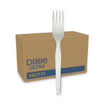 Dixie SmartStock Plastic Cutlery Refill, Fork, Natural, 40 Pack, 24 Packs/Carton (DXESSCF71) Product Image 