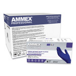 AMMEX Professional Nitrile Exam Gloves, Powder-Free, 3 mil, Medium, Indigo, 100/Box Product Image 