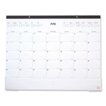 TRU RED Desk Pad Calendar, 22 x 17, White/Black Sheets, Black Binding, Clear Corners, 12-Month (July to June): 2021 to 2022 Product Image 