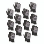 MCR Safety Ninja Nitrile Coating Nylon/Spandex Gloves, Black/Gray, Large, Dozen View Product Image